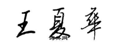 王正良王夏华行书个性签名怎么写