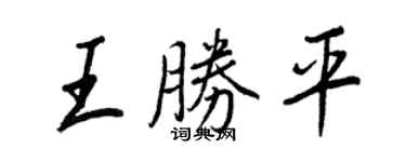 王正良王胜平行书个性签名怎么写