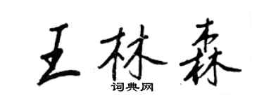 王正良王林森行书个性签名怎么写