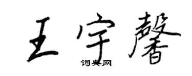 王正良王宇馨行书个性签名怎么写