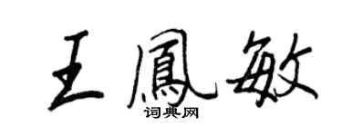 王正良王凤敏行书个性签名怎么写