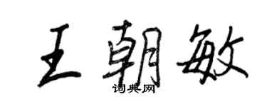 王正良王朝敏行书个性签名怎么写