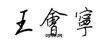 王正良王会宁行书个性签名怎么写