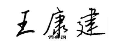 王正良王康建行书个性签名怎么写