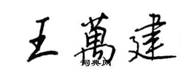 王正良王万建行书个性签名怎么写