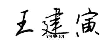 王正良王建寅行书个性签名怎么写