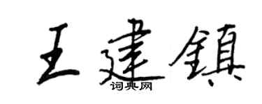 王正良王建镇行书个性签名怎么写