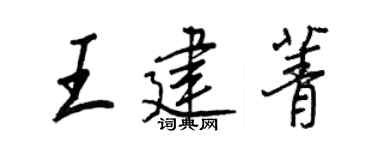 王正良王建菁行书个性签名怎么写