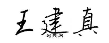 王正良王建真行书个性签名怎么写