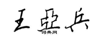 王正良王亚兵行书个性签名怎么写
