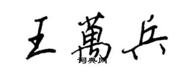 王正良王万兵行书个性签名怎么写
