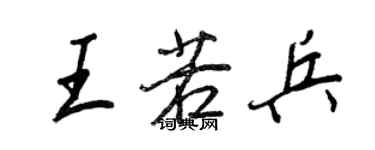 王正良王若兵行书个性签名怎么写
