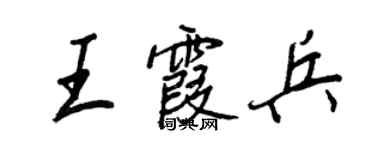 王正良王霞兵行书个性签名怎么写