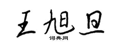 王正良王旭旦行书个性签名怎么写