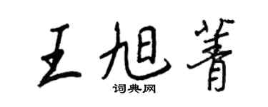 王正良王旭菁行书个性签名怎么写