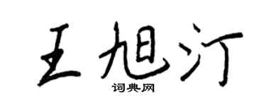 王正良王旭汀行书个性签名怎么写