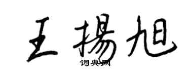 王正良王扬旭行书个性签名怎么写
