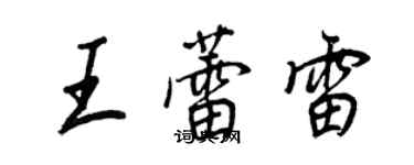 王正良王蕾雷行书个性签名怎么写