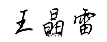 王正良王晶雷行书个性签名怎么写