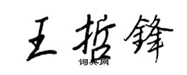 王正良王哲锋行书个性签名怎么写