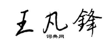 王正良王凡锋行书个性签名怎么写