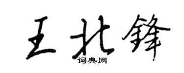 王正良王北锋行书个性签名怎么写