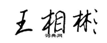 王正良王相彬行书个性签名怎么写