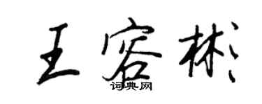 王正良王容彬行书个性签名怎么写