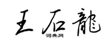王正良王石龙行书个性签名怎么写