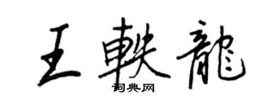 王正良王轶龙行书个性签名怎么写