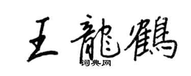 王正良王龙鹤行书个性签名怎么写