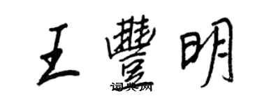 王正良王丰明行书个性签名怎么写