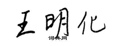 王正良王明化行书个性签名怎么写