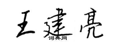 王正良王建亮行书个性签名怎么写