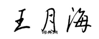 王正良王月海行书个性签名怎么写