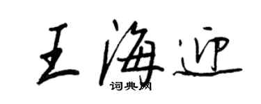 王正良王海迎行书个性签名怎么写