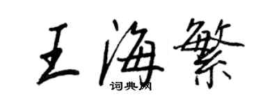 王正良王海繁行书个性签名怎么写