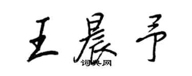 王正良王晨予行书个性签名怎么写