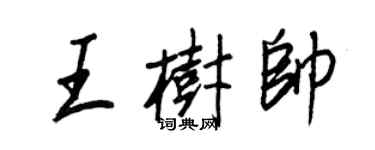 王正良王树帅行书个性签名怎么写