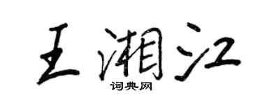 王正良王湘江行书个性签名怎么写