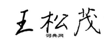 王正良王松茂行书个性签名怎么写