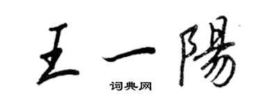 王正良王一阳行书个性签名怎么写