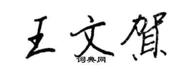 王正良王文贺行书个性签名怎么写