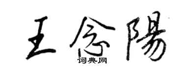 王正良王念阳行书个性签名怎么写