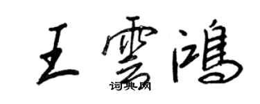 王正良王云鸿行书个性签名怎么写