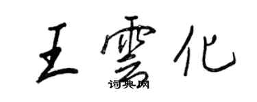 王正良王云化行书个性签名怎么写