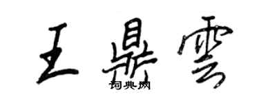 王正良王鼎云行书个性签名怎么写