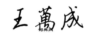 王正良王万成行书个性签名怎么写