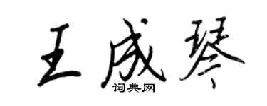 王正良王成琴行书个性签名怎么写