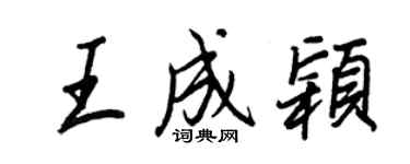 王正良王成颖行书个性签名怎么写